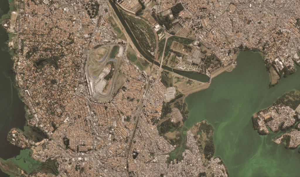 Imagem PlanetScope da região do autódromo de Interlagos